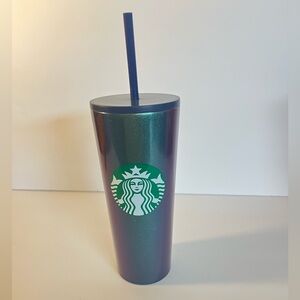 Starbucks Green Iridescent Purple, Blue Stainless Steel Cold Cup 16 Oz 2020